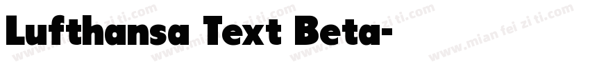 Lufthansa Text Beta字体转换